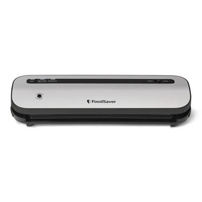 Silver and black FoodSaver VS1260 compact external sealer